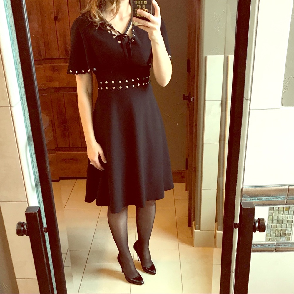 Kate Spade ♠️ Gold Studded Dress